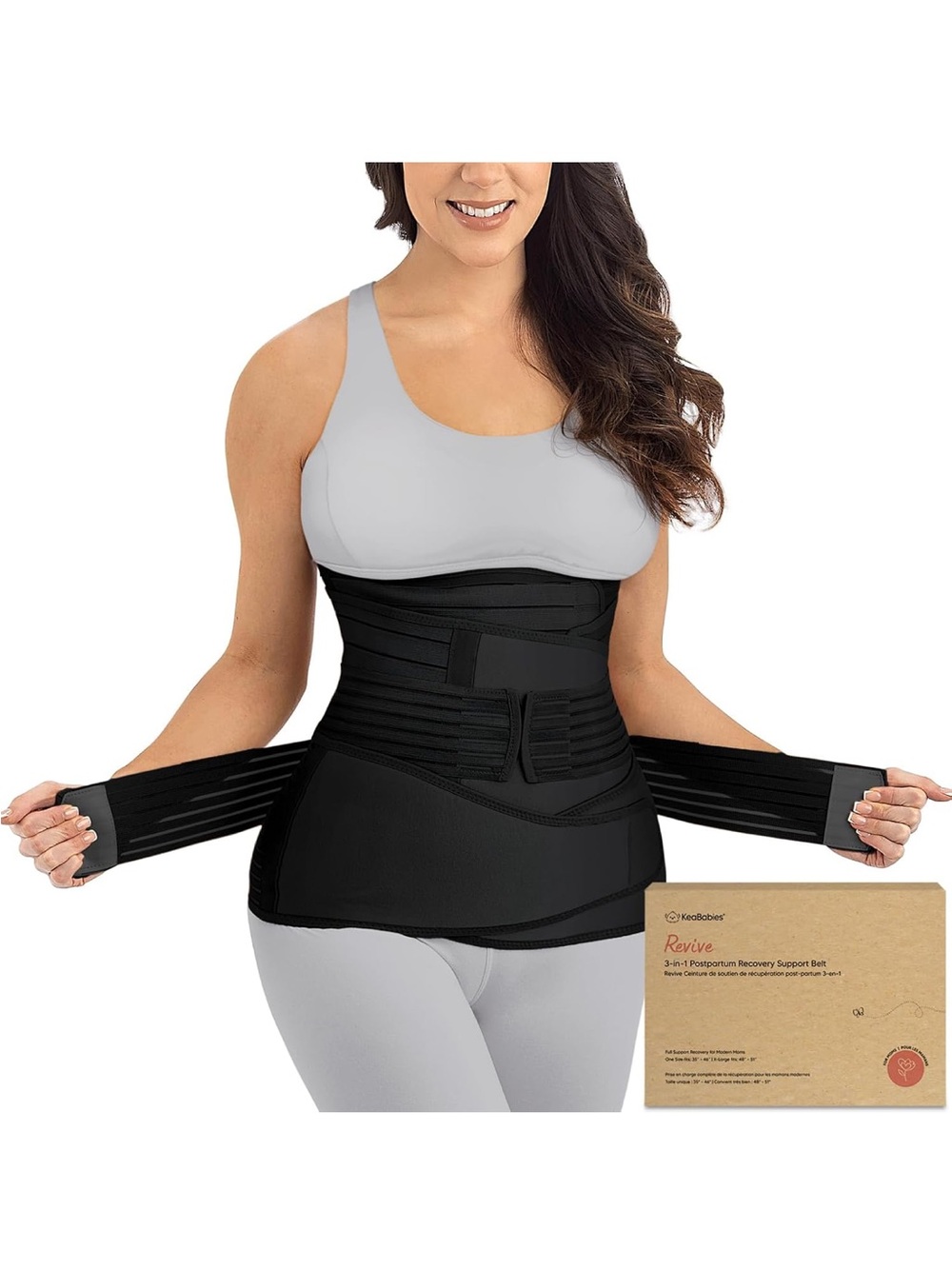 Postpartum Waist Trainer Support Belt - Black